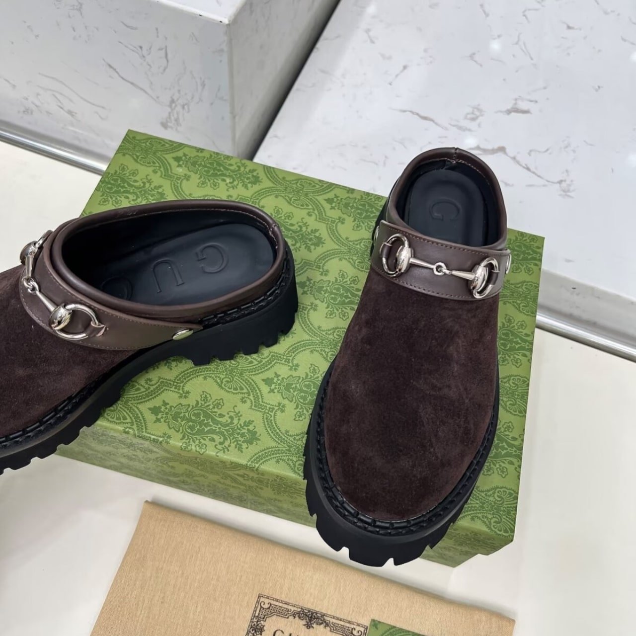 Gvc*1 Women Mule With Horsebit Dark Brown 835829 Aae3R 2042
