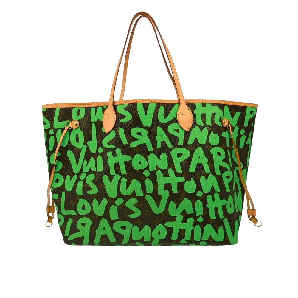 L0vis Vvtt0n Neverfull Mm Tote Bag Monogram Graffiti Green 33Cm M93703
