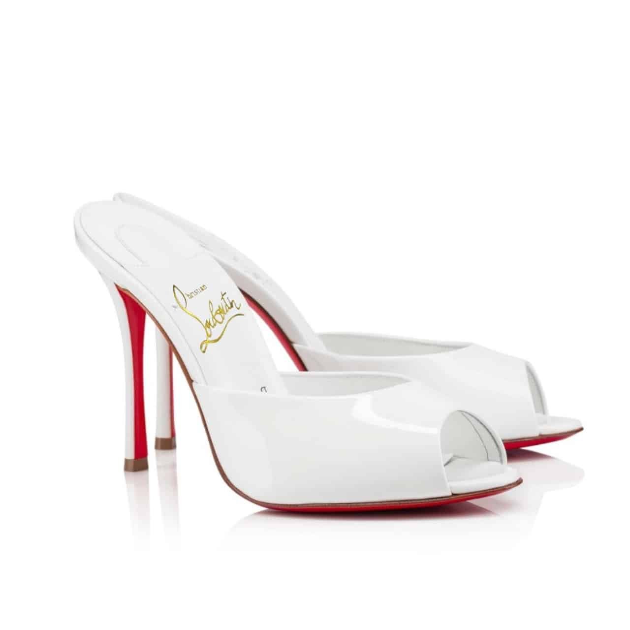 Chr1st1an Louboutin Me Dolly 100 Mules White 1221318W302