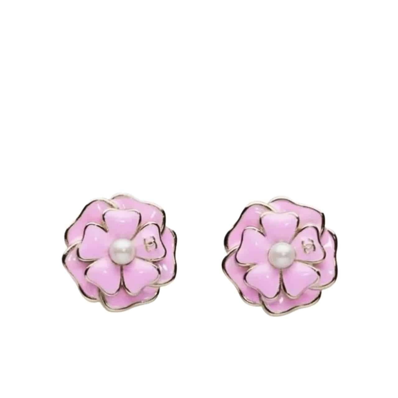 Ch**el Camellia Earrings Pink Abg218 B21624 U3368