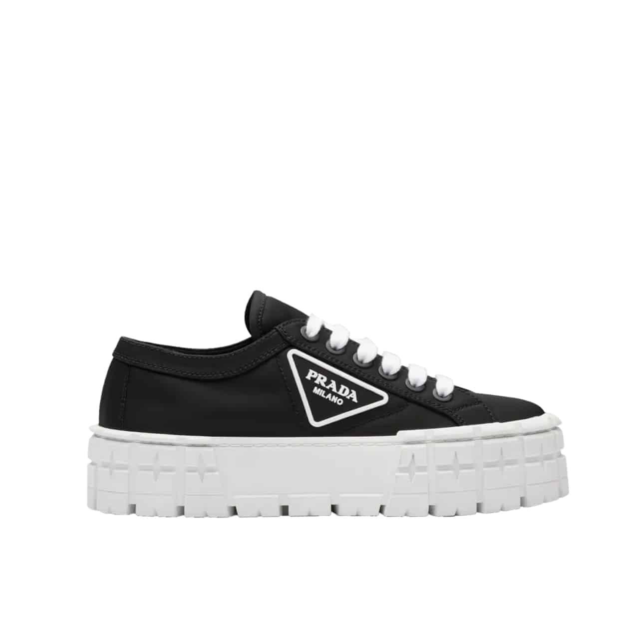 Pra*a Double Wheel Nylon Gabardine Sneaker Black 1E260M3Lfxf0632F050