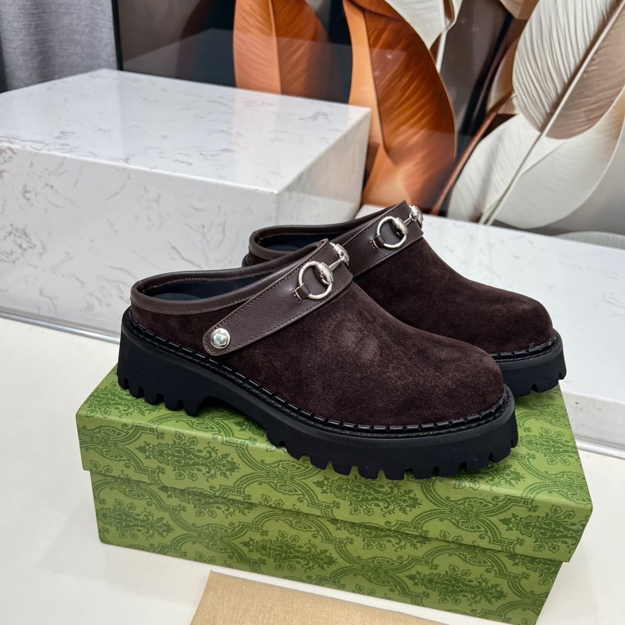 Gvc*1 Women Mule With Horsebit Dark Brown 835829 Aae3R 2042