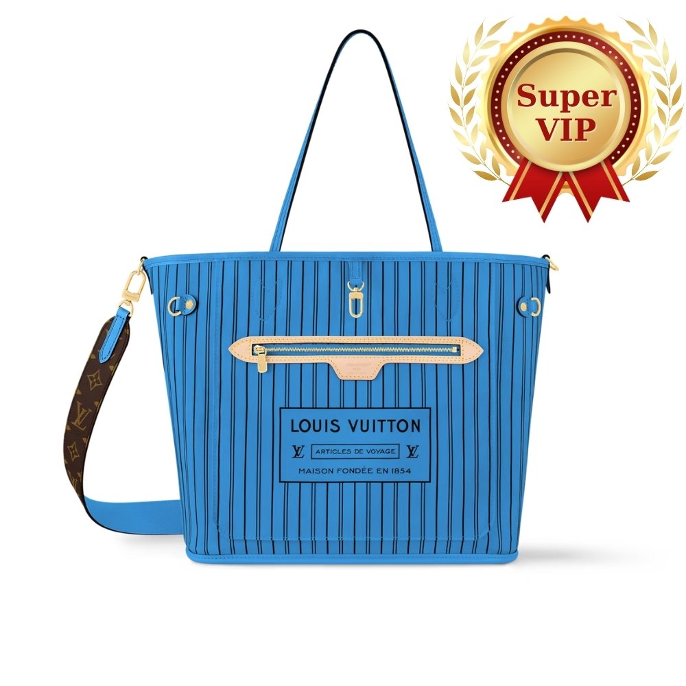 [S*per Vip 1:1] L0vis Vvtt0n Neverfull Bandoulière Inside Out MM Bleu Gastonb 31Cm M13753