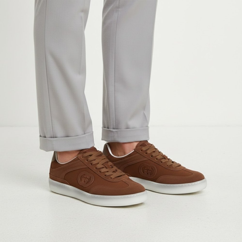 Gvc*1 Men G75 Sneaker Light Brown Suede 845147 AAFGP 2361
