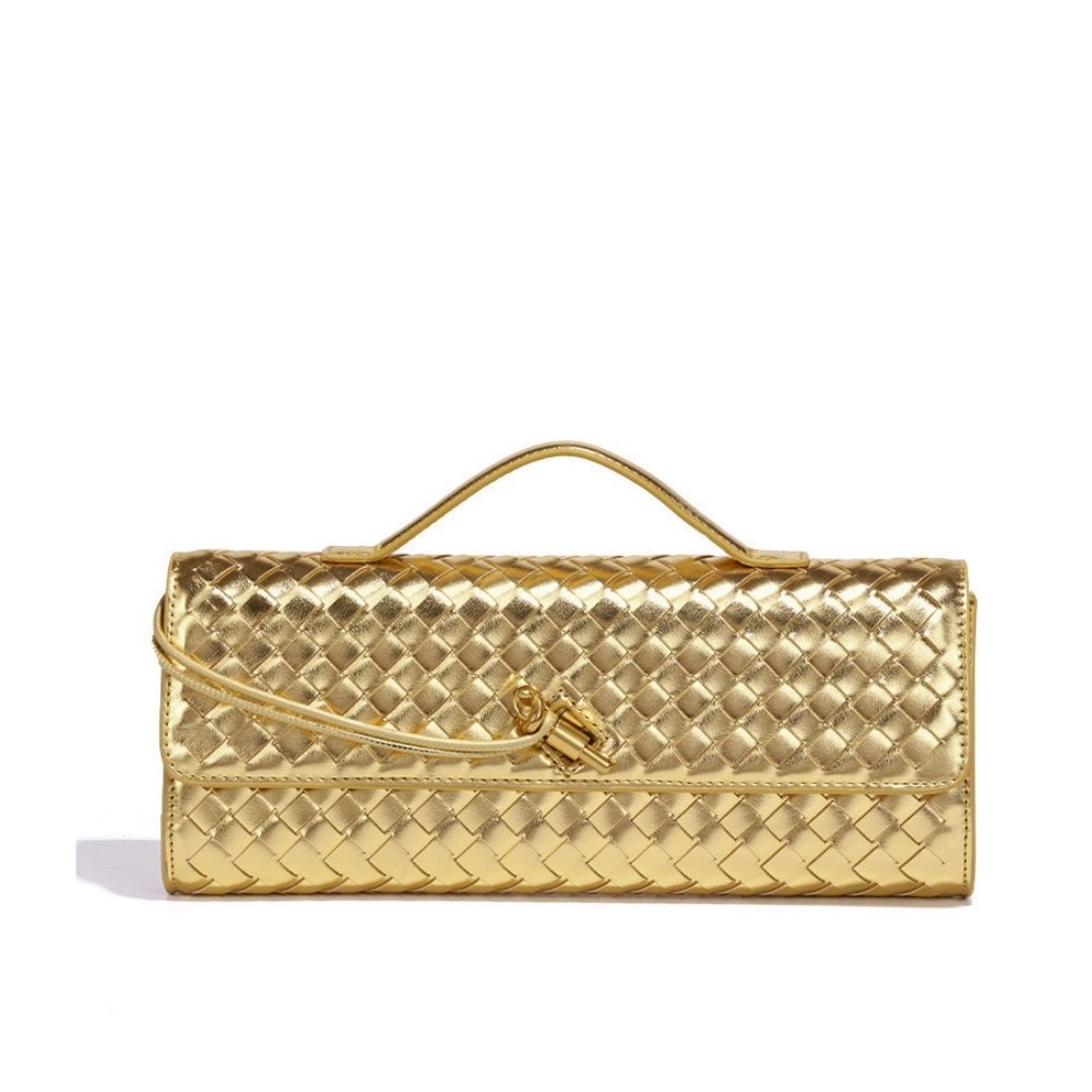 B0tt*ga Ven*ta Andiamo Clutch Gold 31Cm 741511V4P128922