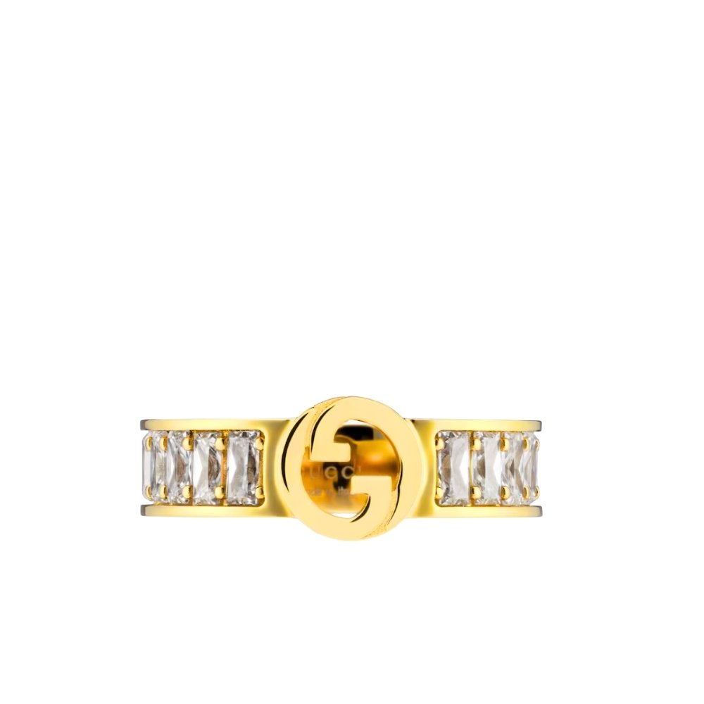 Gvc*1 Blondie Wide Crystal Ring Gold 837231 JAAHV 8062