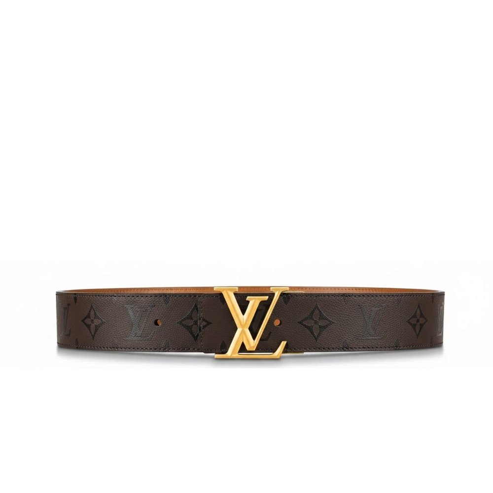 L0vis Vvtt0n LV Pyramide Belt Dark Brown 40MM
