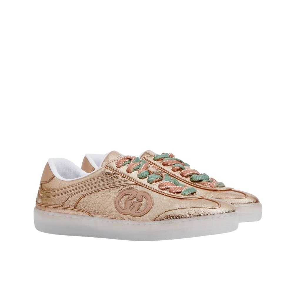 Gvc*1 Women G75 Sneaker Bronze Textured Leather ‎857910 AAFL8 7643