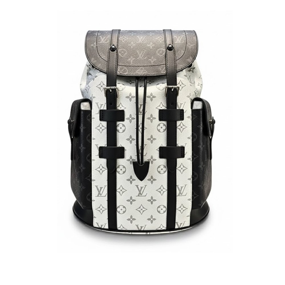 L0vis Vvtt0n Christopher PM Backpack Monogram Eclipse Black White 42Cm