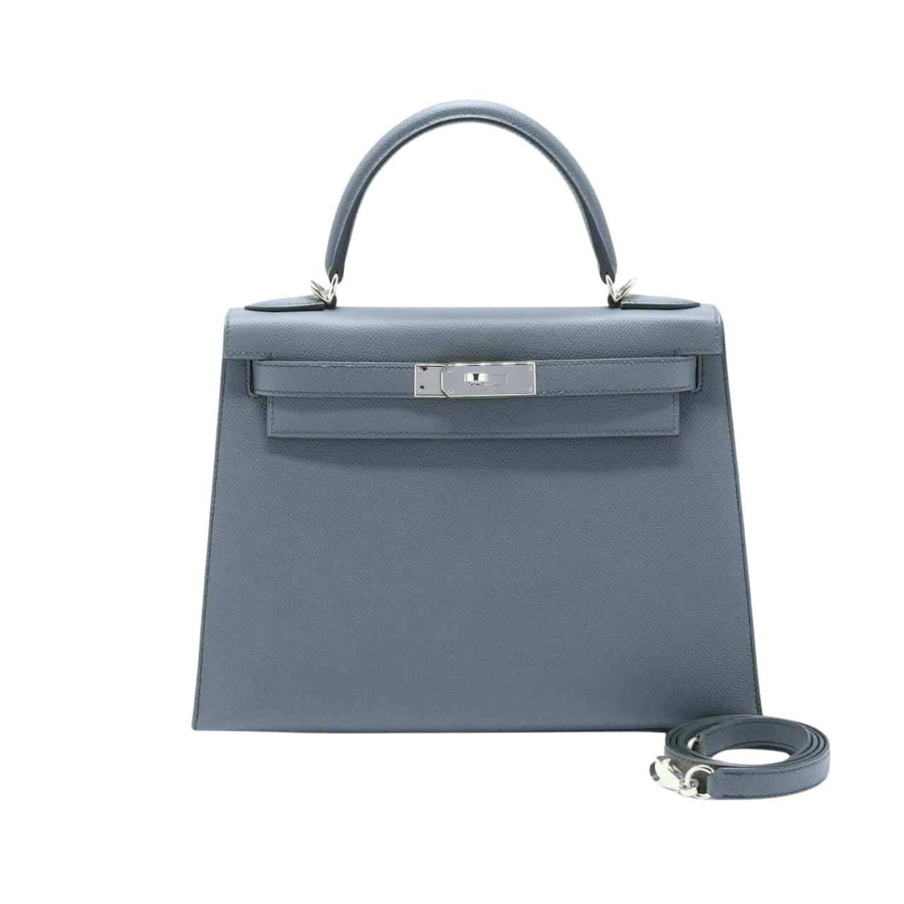 H**me5 Kelly Epsom Bleu Celeste 28Cm