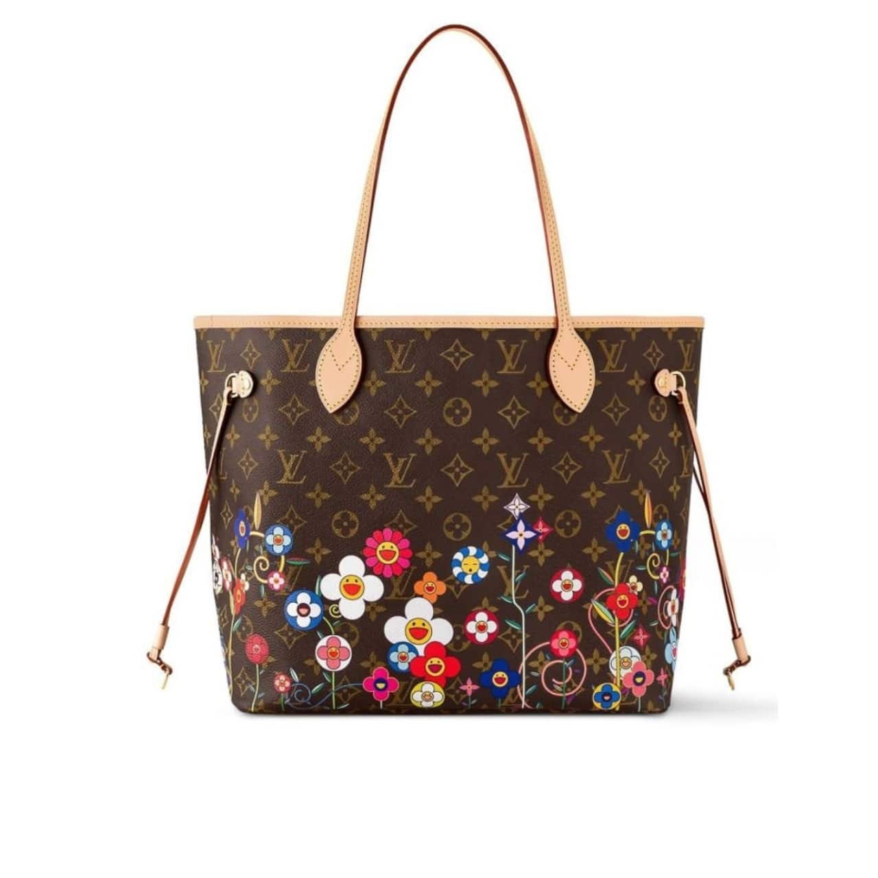 L0vis Vvtt0n X Takashi Murakami Neverfull MM S*perflat Brown 32Cm M13271