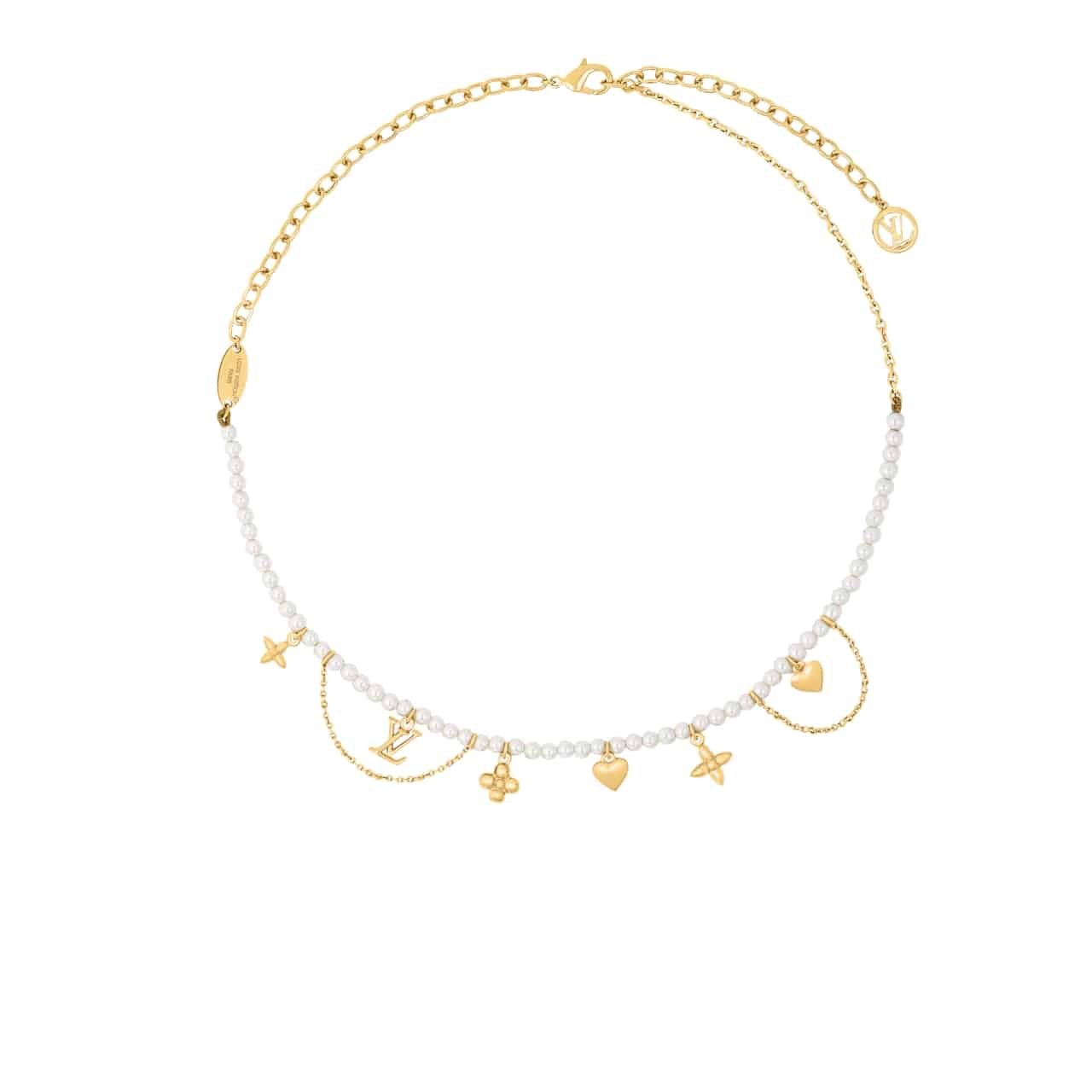 L0vis Vvtt0n Blooming Pearls Necklace Gold M02388