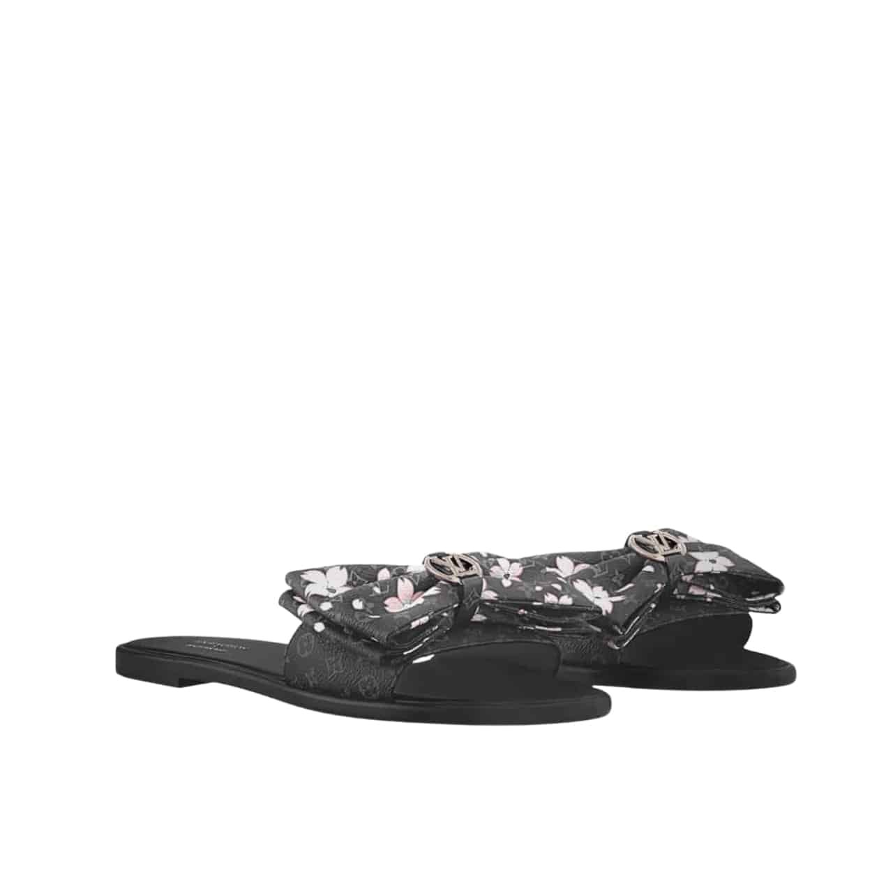 L0vis Vvtt0n X Takashi Murakami Lily Flat Mule Monogram Black