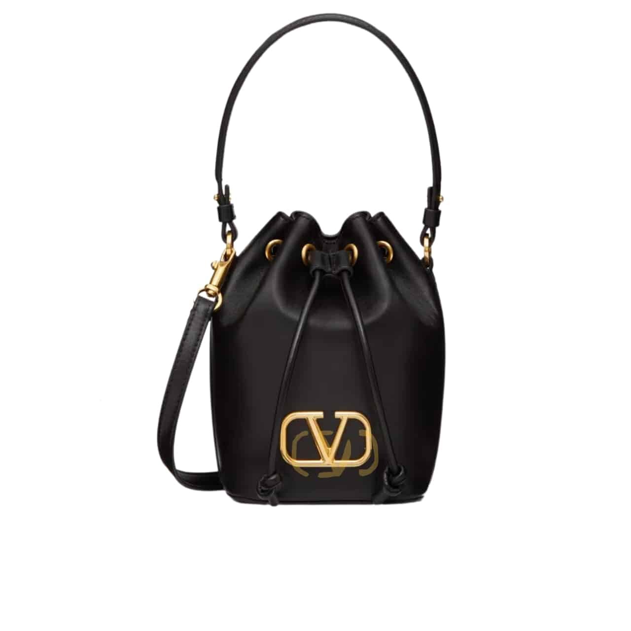 Va1e*ntin0 Mini Vlogo Signature Bucket Bag In Nappa Leather Black 22Cm 5W2P0Z44Vnl 0No