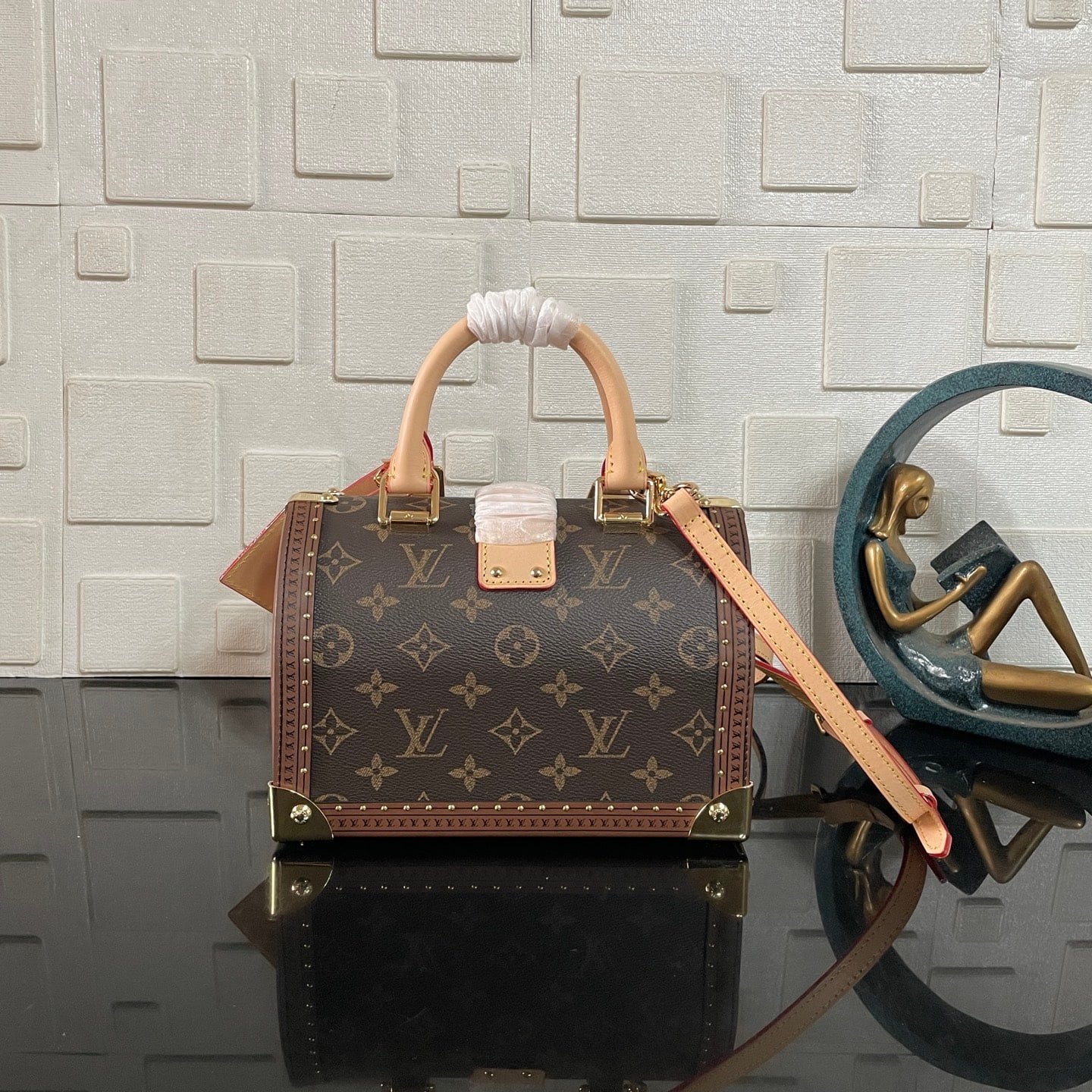 [S*per Vip 1:1] L0vis Vvtt0n Speedy Trunk Box Bag 20 Monogram Brown 21Cm M11154