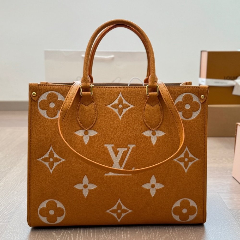 L0vis Vvtt0n Onthego MM Tote Bag Orange 35Cm M45982