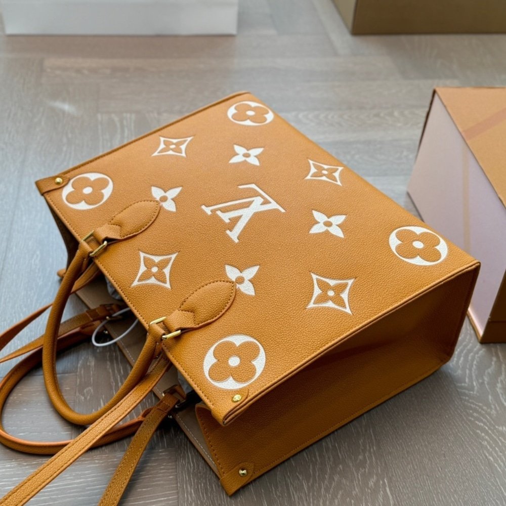 L0vis Vvtt0n Onthego MM Tote Bag Orange 35Cm M45982
