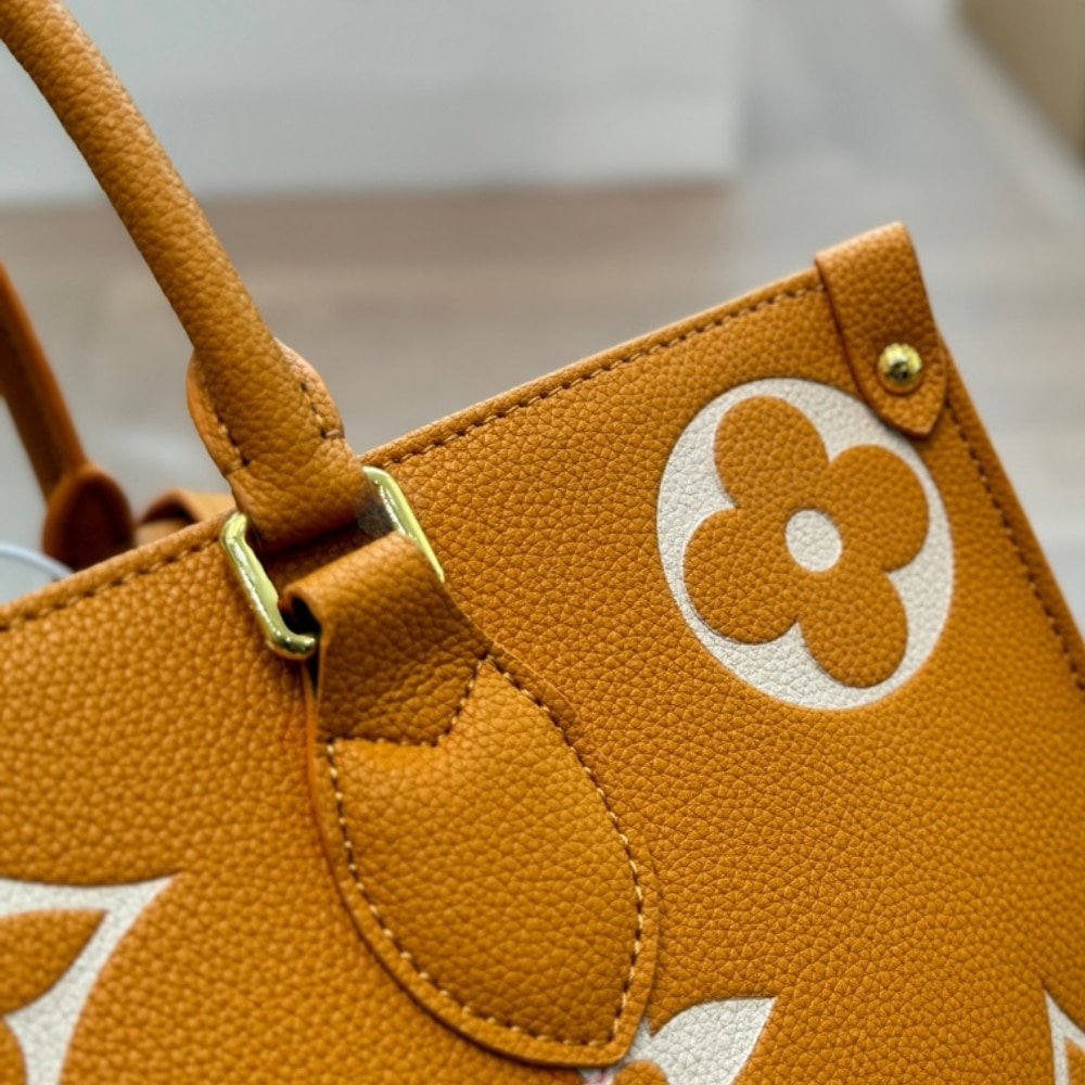 L0vis Vvtt0n Onthego MM Tote Bag Orange 35Cm M45982