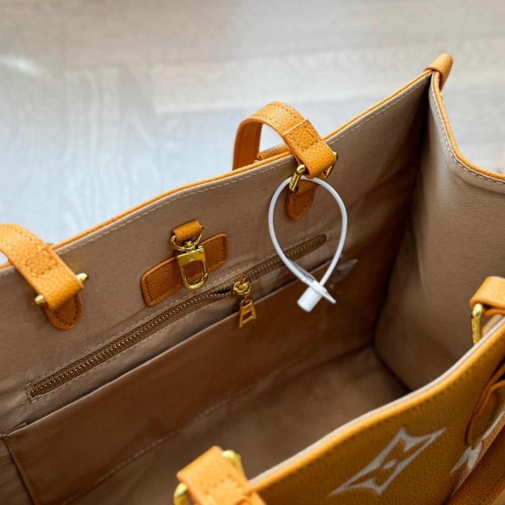 L0vis Vvtt0n Onthego MM Tote Bag Orange 35Cm M45982