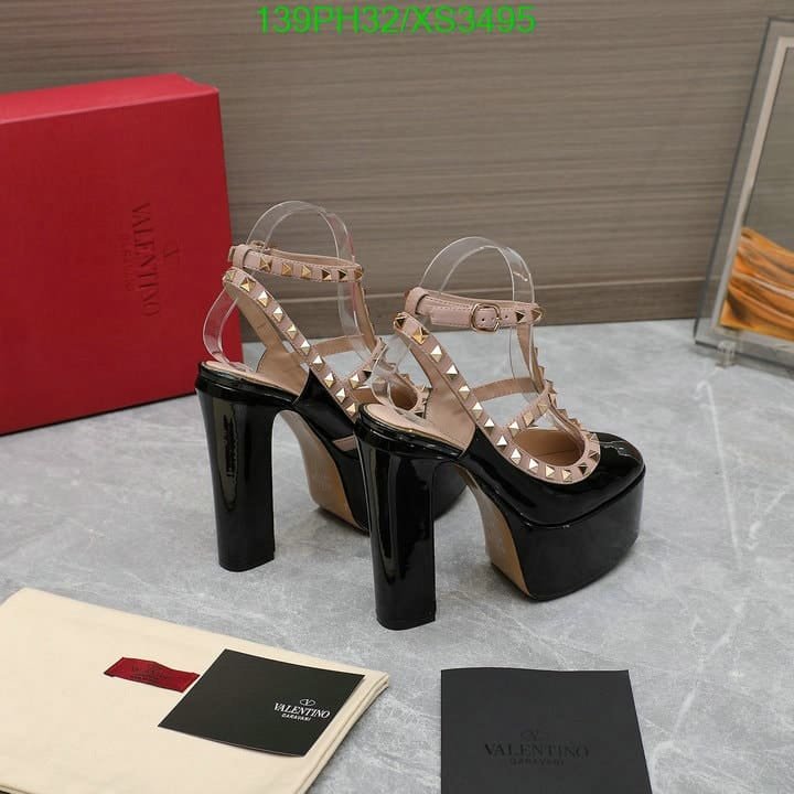 Va1e*ntin0 Rockstud Platform Pump In Patent Leather Black 1W2S0Fi5Vnwn91