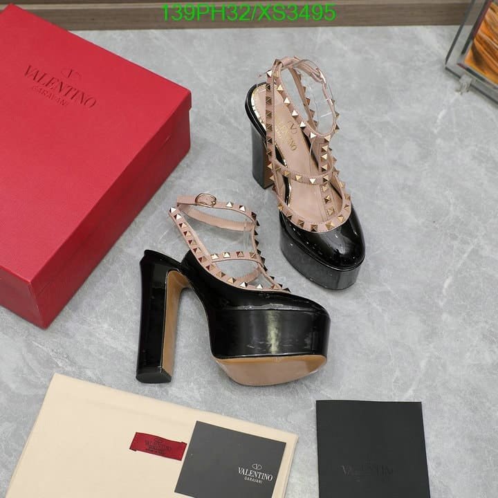 Va1e*ntin0 Rockstud Platform Pump In Patent Leather Black 1W2S0Fi5Vnwn91