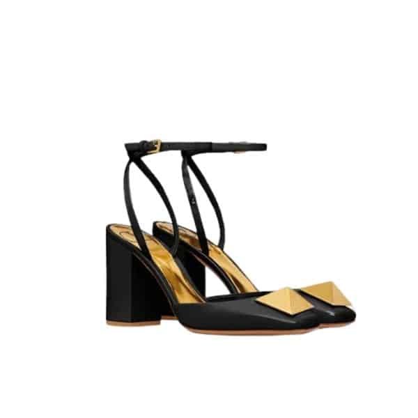 Va1e*ntin0 One Stud Pump In Patent Leather 90Mm Black Xw2S0Dt4Laf0No