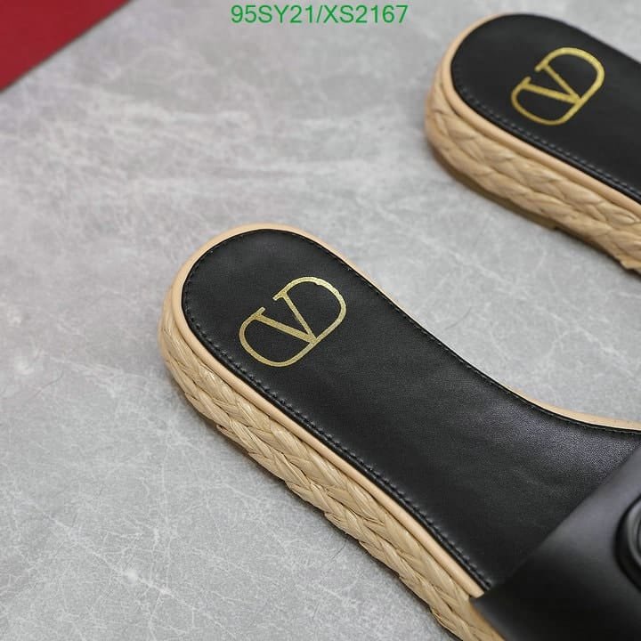 Va1e*ntin0 Garavani Vlogo Leather Espadrille Slides Black