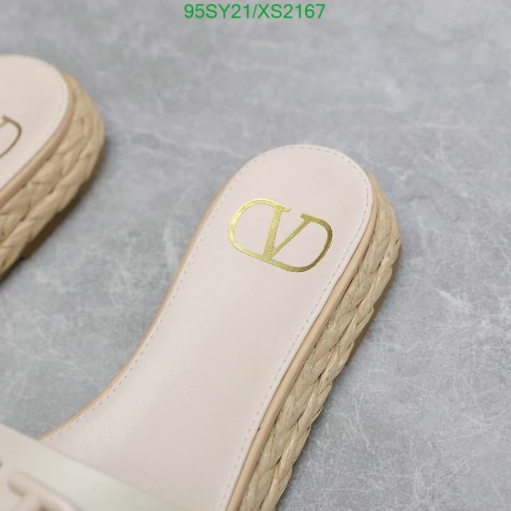 Va1e*ntin0 Garavani Vlogo Signature Slide Sandals White