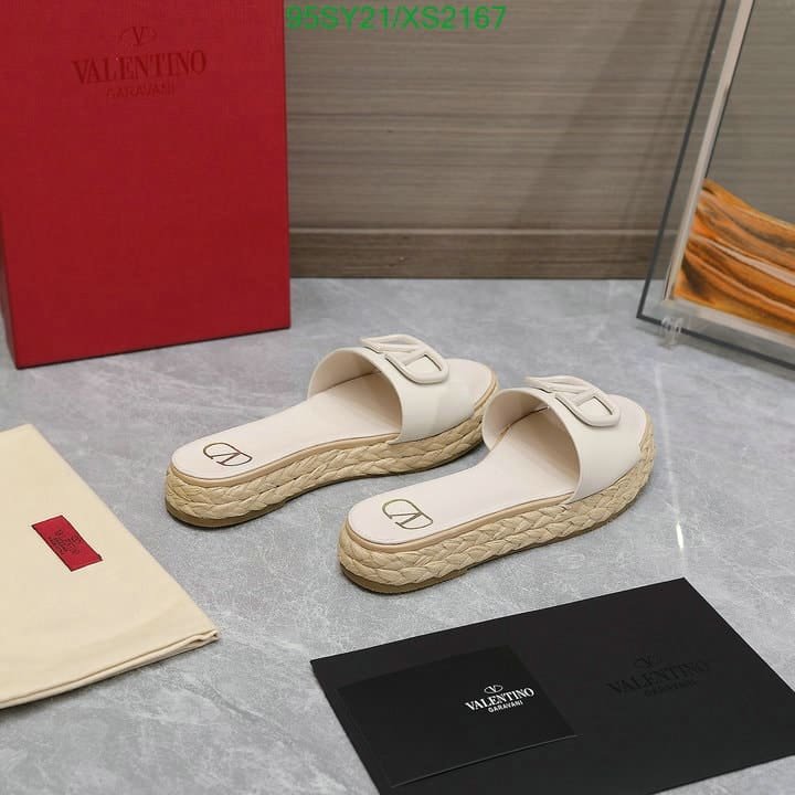 Va1e*ntin0 Garavani Vlogo Signature Slide Sandals White