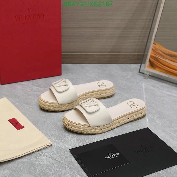 Va1e*ntin0 Garavani Vlogo Signature Slide Sandals White