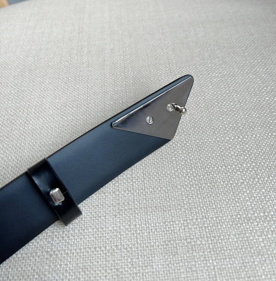 Pra*a Spazzolato Logo Black Belts 2Cm250 Zo6 F0002