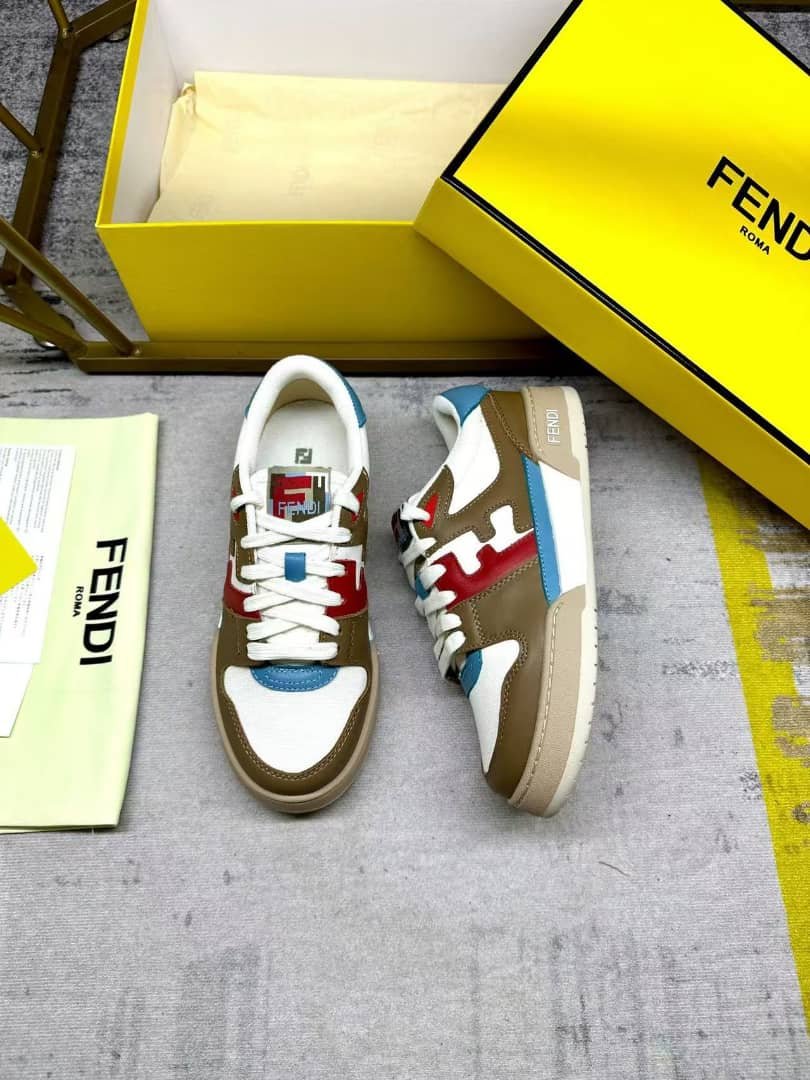 F**di Match Low-Top Brown Sneaker