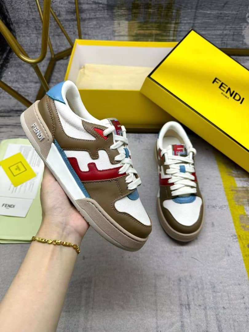 F**di Match Low-Top Brown Sneaker