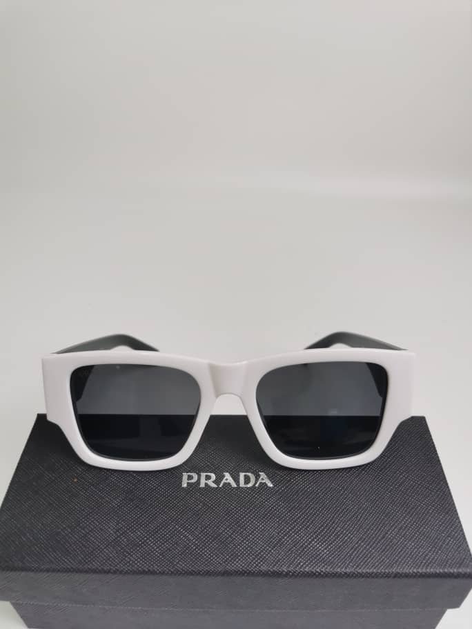 Pra*a Rectangle Sunglasses Black And White