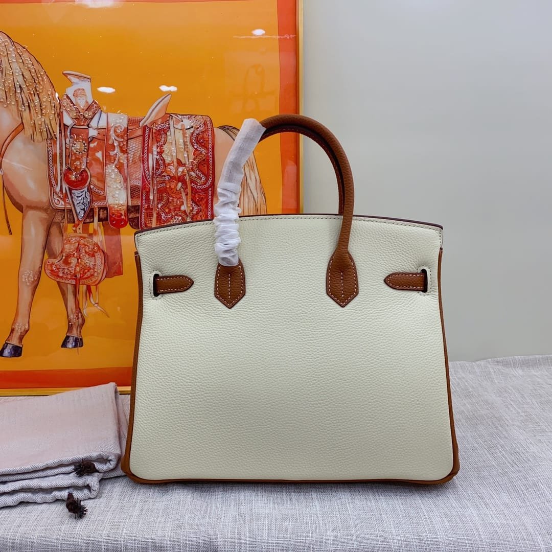H**me5 Birkin 30 Togo Brushed Leather Gold Hardware Beige Brown 30Cm