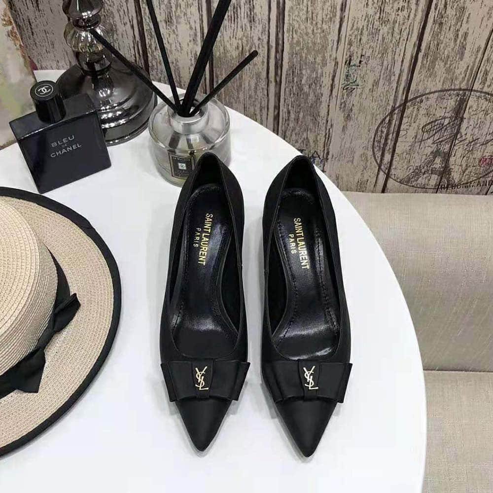 Sa1nt Lau*nt Women’s Anais Bow Pumps In Black