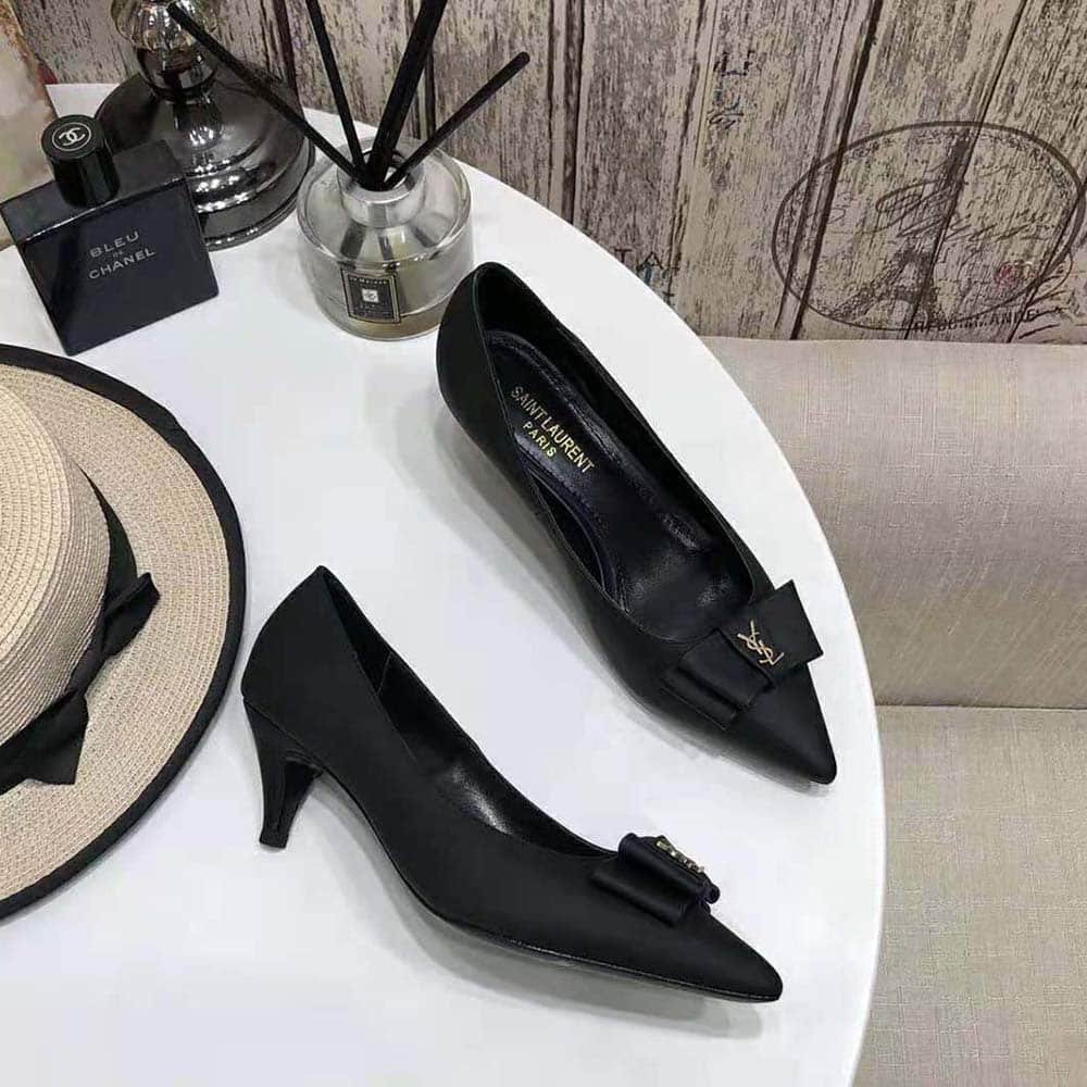 Sa1nt Lau*nt Women’s Anais Bow Pumps In Black
