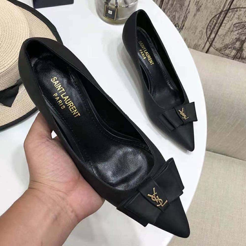 Sa1nt Lau*nt Women’s Anais Bow Pumps In Black