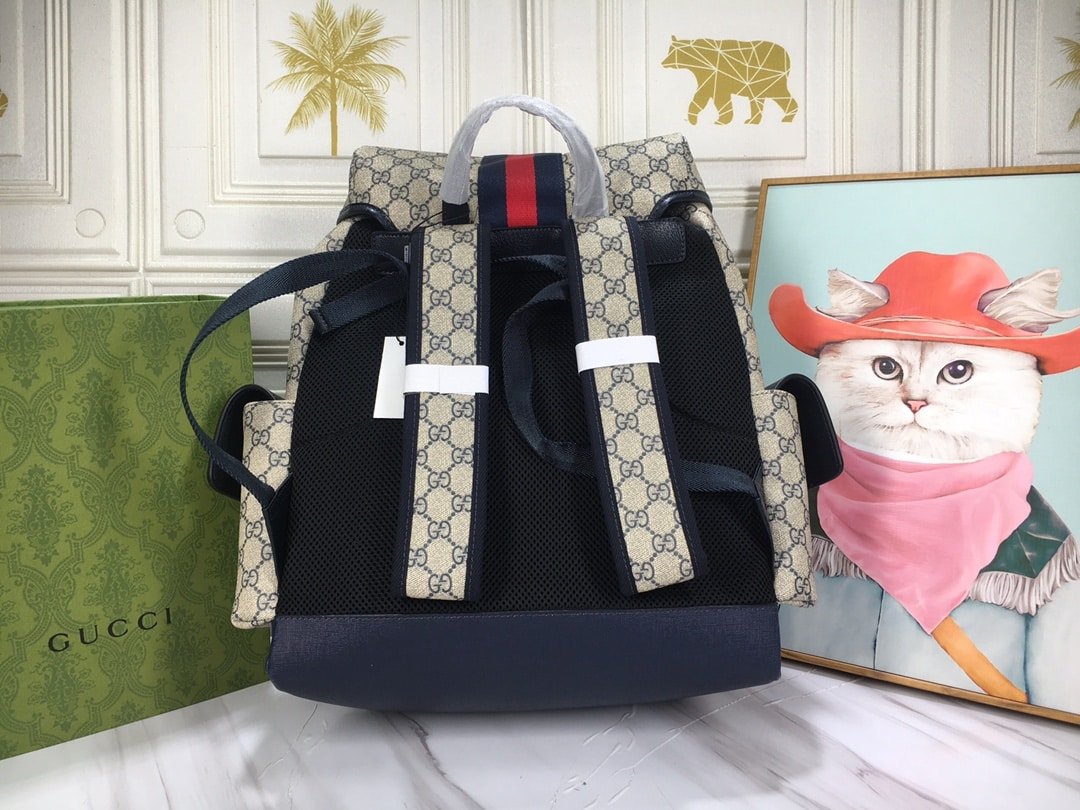 Gvc*1 Ophidia Gg Medium Backpack Blue 40Cm 598140 Huhan 4079