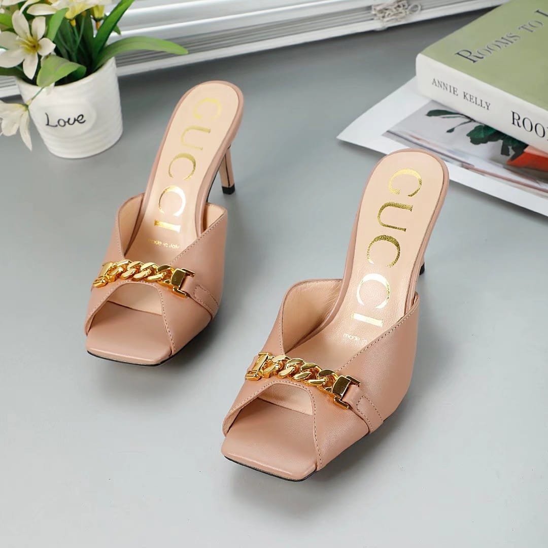 Gvc*1 Sylvie Chain Mule Sandals Patel Pink Leather