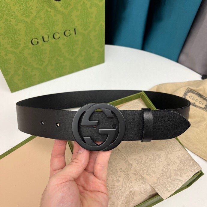 Gvc*1 Selleria Leather Belt Black 4Cm 368186 Bgh0V 1000