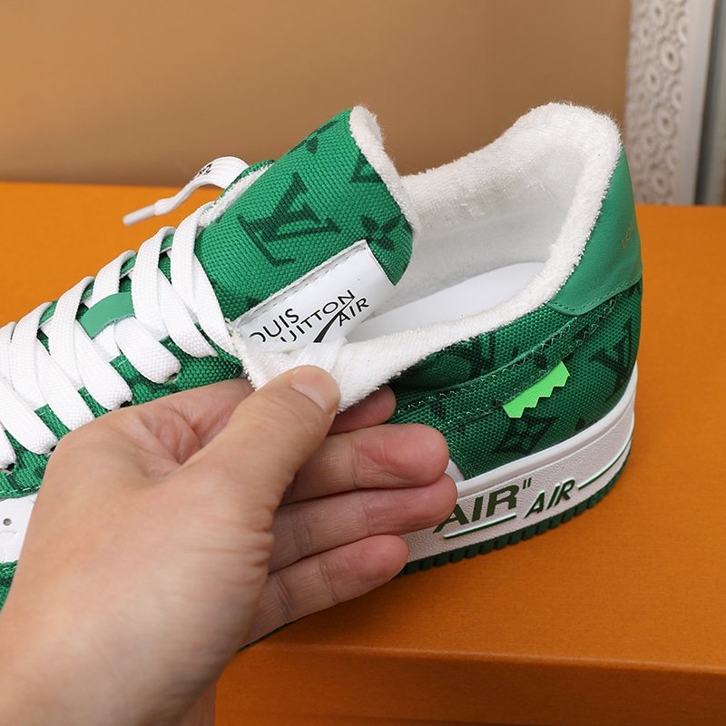 L0vis Vvtt0n And Nike Air Force 1 By Virgil Abloh White Comet Green