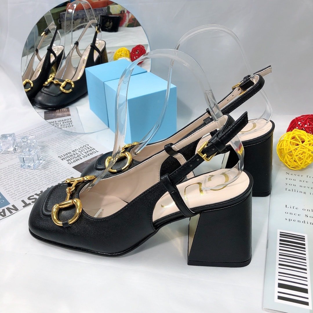 Gvc*1 Women’S Mid Heel Slingback With Horsebit Black