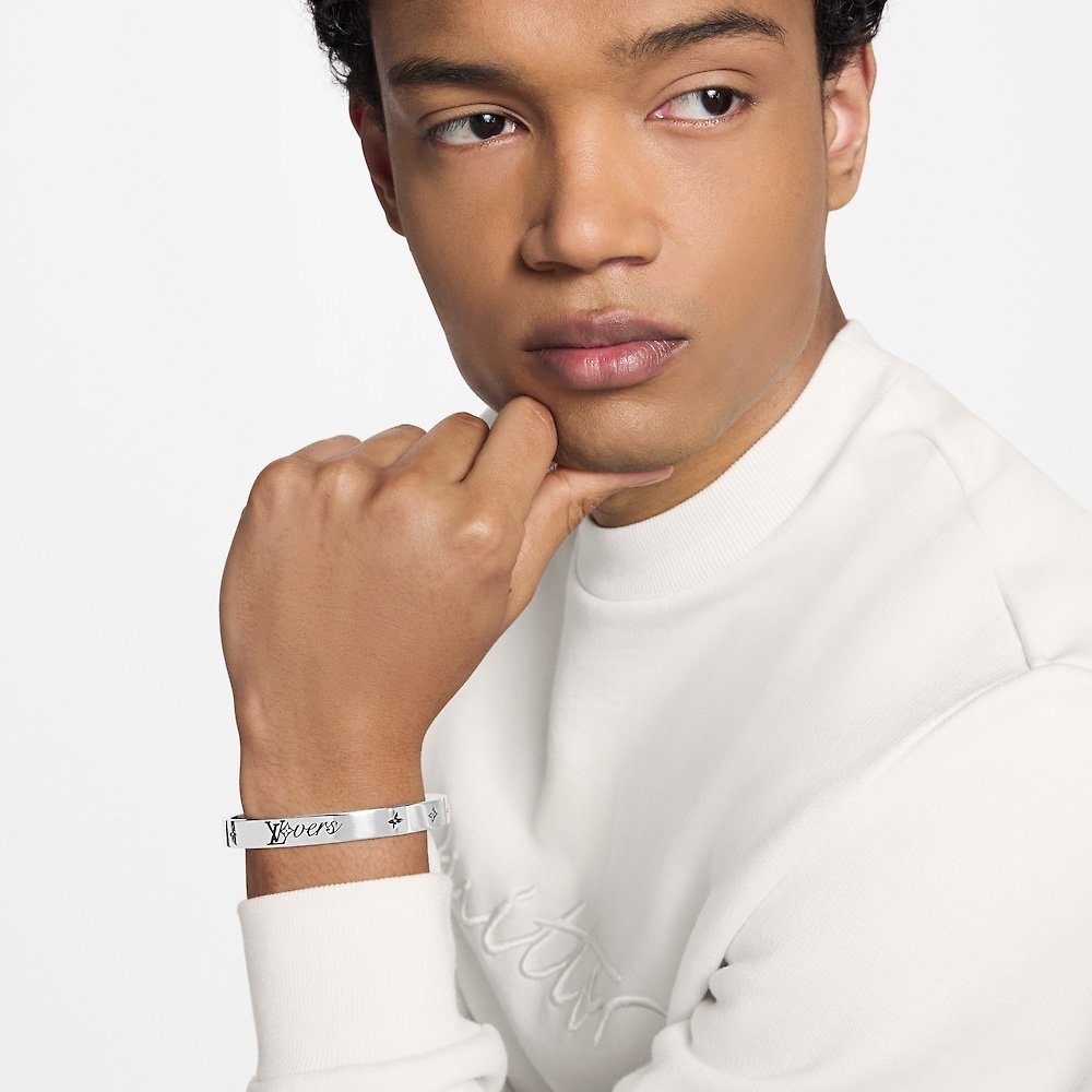 L0vis Vvtt0n Lv Towards Bangle Silver M1394M