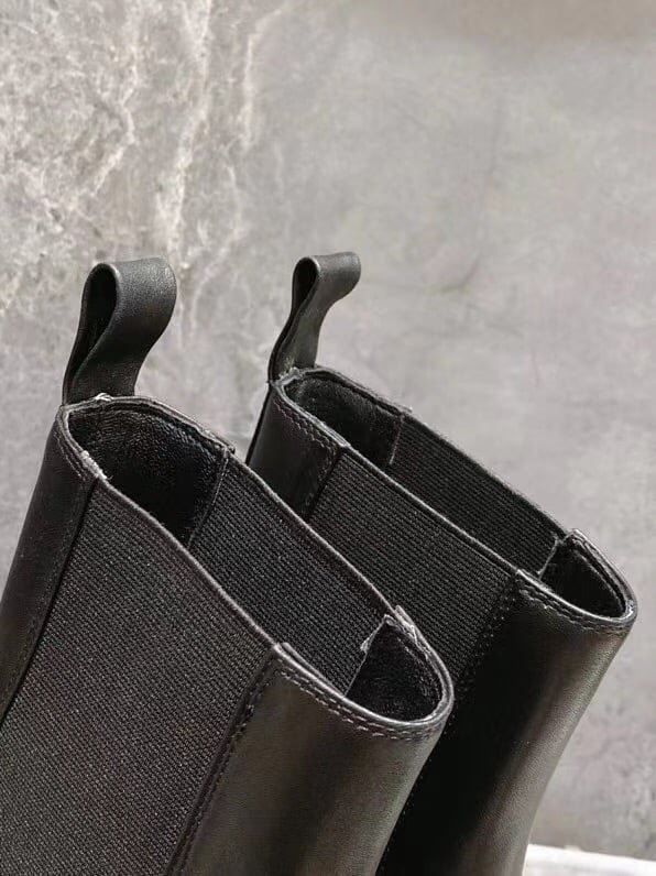 Ch**el Short Boots Matte Leather Black