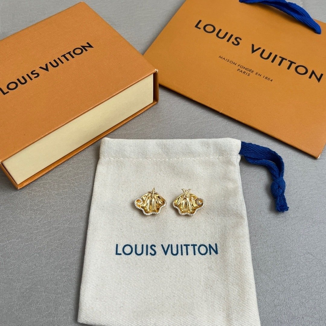 L0vis Vvtt0n Lv Aquatic Earrings Gold M01632