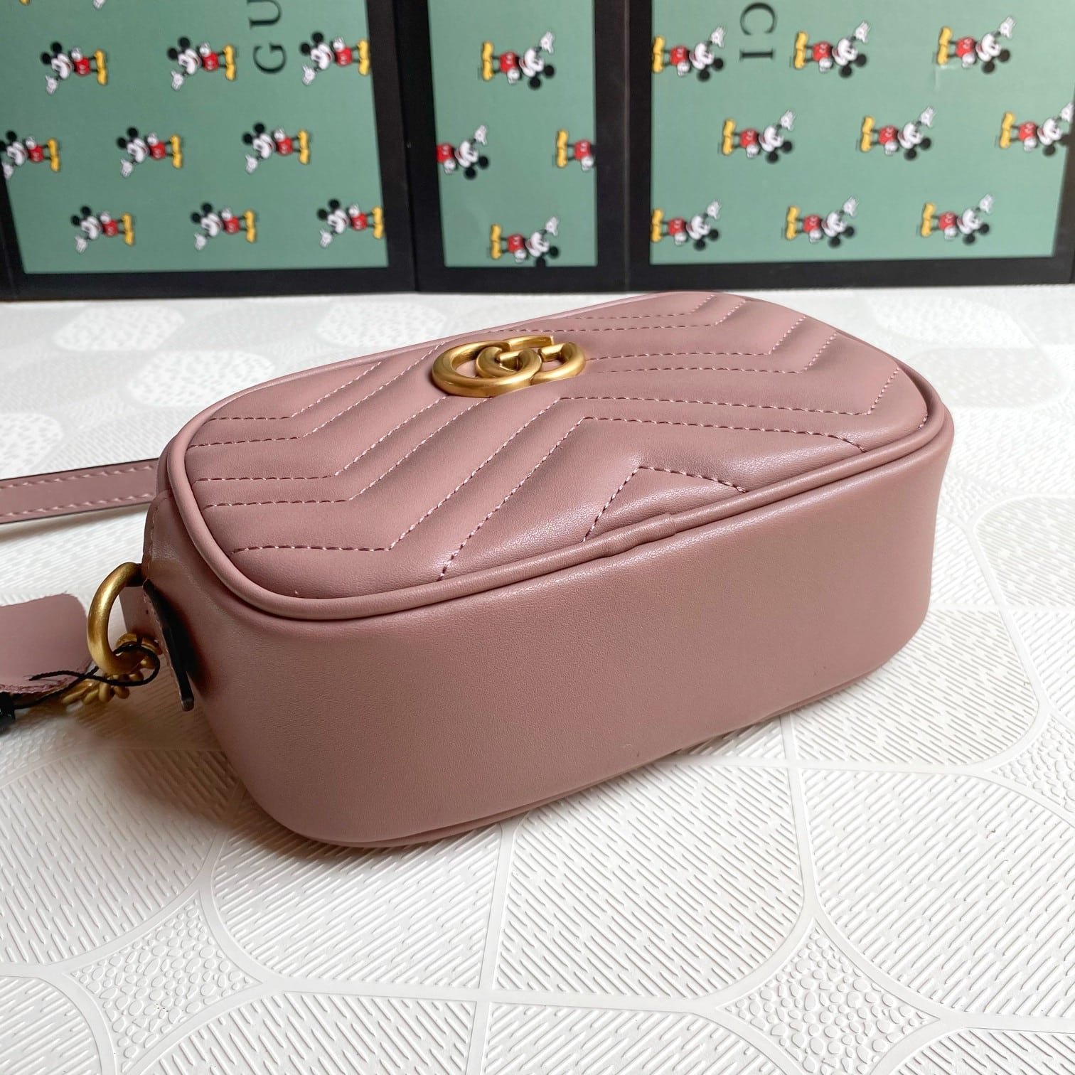 Gvc*1 Gg Marmont Small Shoulder Bag Pink 24Cm 447632 Dtd1T 5729 Gvc*1