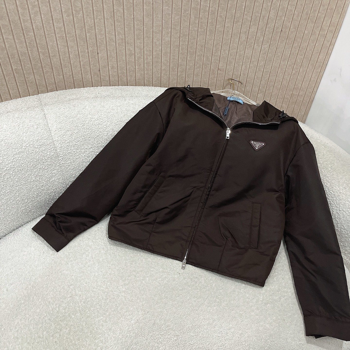 Pra*a Re Nylon Hooded Blouson Jacket Black Sgb685 1Wq8 F0002 S 211