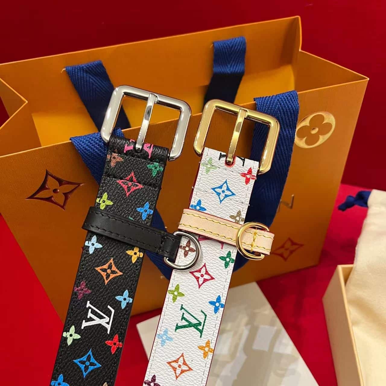 L0vis Vvtt0n X Takashi Murakami D Ring 30Mm Belt M8981U