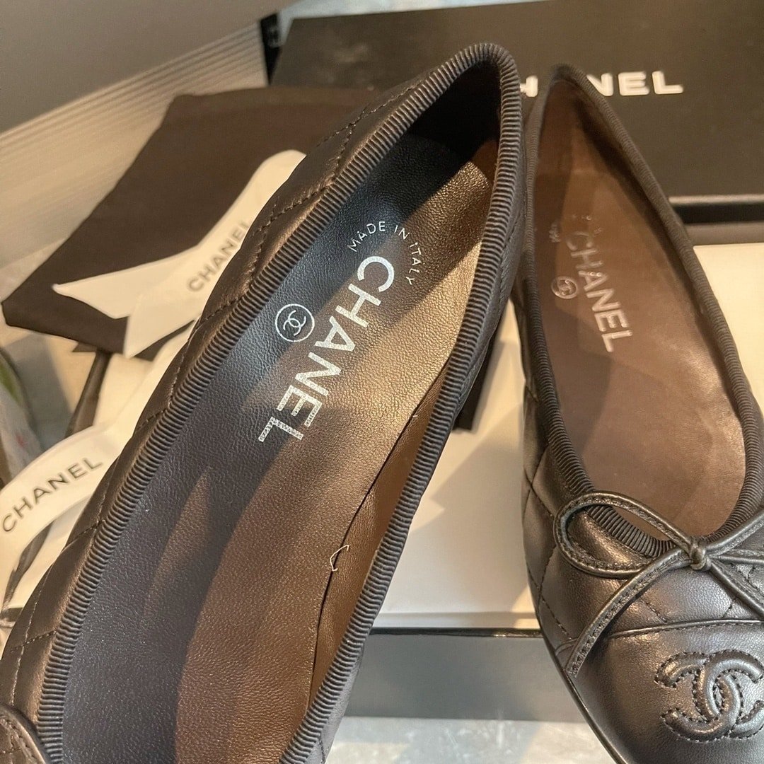 Ch**el Ballerina Black Leather G26250 X01725 94305